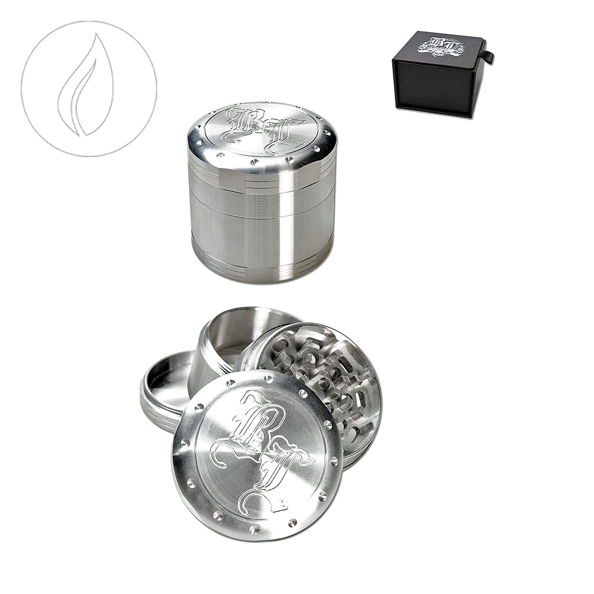 Black Leaf Deep Engraving Grinder – 4-teilig | 63 mm