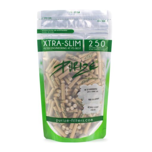 PURIZE® ~ Xtra Slim Aktivkohlefilter ORGANIC ~ (250Stk.)
