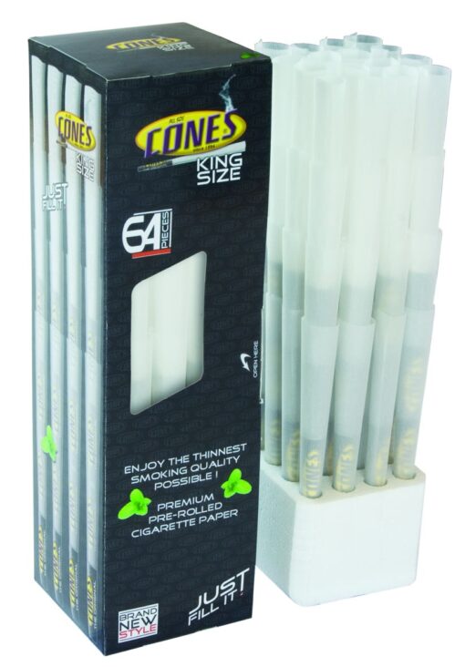 King Size Cones, 109mm, Display 64 Stück