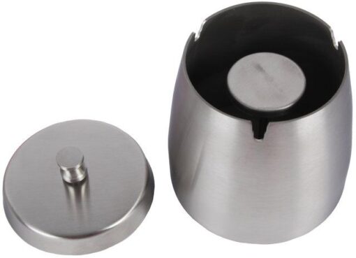 ASCHENBECHER EDELSTAHL CHROM MIT DECKEL - 9.5CM