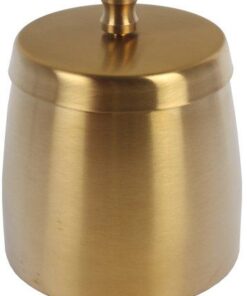 Alternative view of ASCHENBECHER EDELSTAHL GOLD MIT DECKEL - 9.5CM
