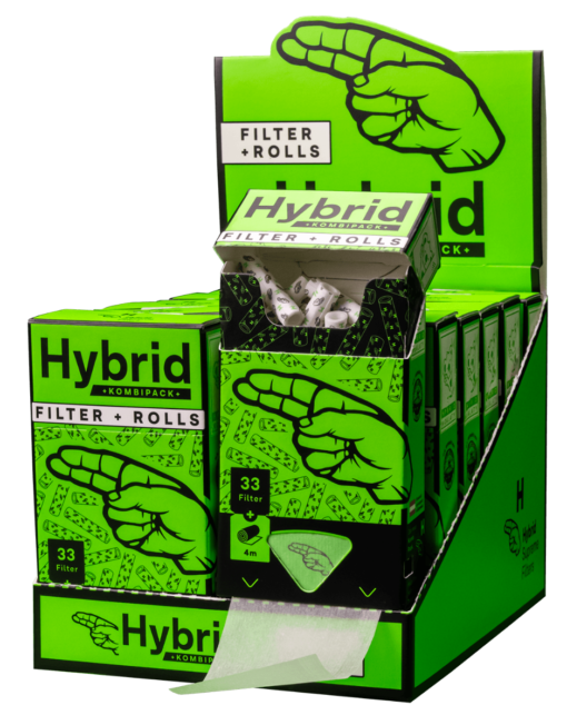 HYBRID SUPREME AKTIVKOHLE FILTER & ROLLS, 33 STK.