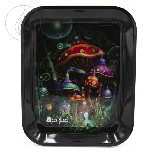 Black Leaf Rolling Tray L Mushroom 340 x 270mm