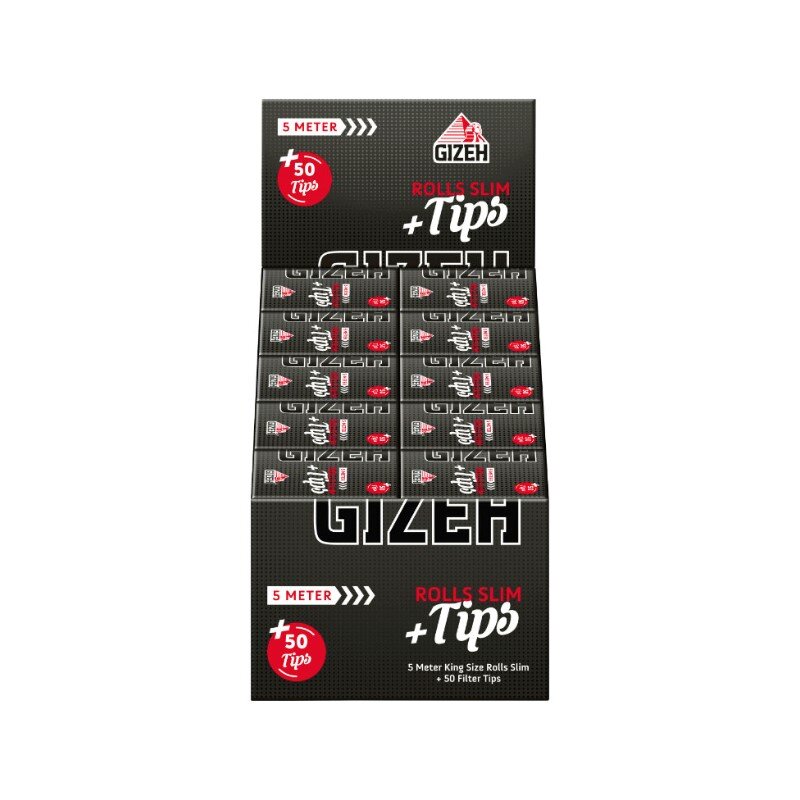 GIZEH Black Rolls + Tips – Extra Fine Rolls (20 Stück) – Bild 3