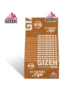 GIZEH Pure King Size Slim + Tips – Ungebleichte Hanf Papers (25 Stück) – Bild 3