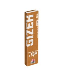 GIZEH Pure King Size Slim + Tips – Ungebleichte Hanf Papers (25 Stück)