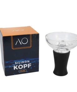 AO Glas-Silikonkopf Phunnel Schwarz – Massive Glasqualität mit Silikonfuss