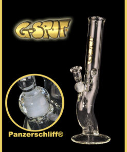 G-Spot Durchhänger 3-teilig Eis 40 cm – 5 mm High End Bong mit Panzerschliff