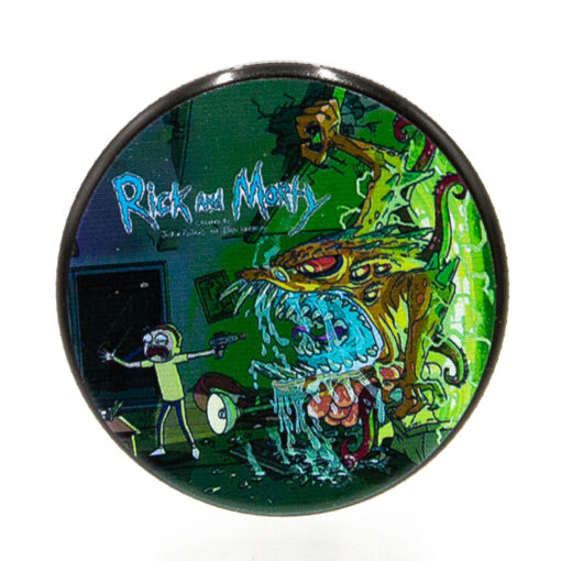 Rick and Morty Aluminium Grinder Black 4 Parts 50mm