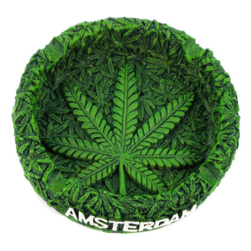 Resin Ashtray AMS Green 13cm