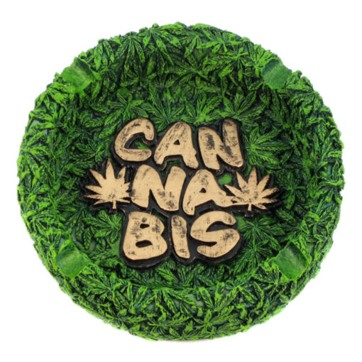 Resin Ashtray Cannabis 13cm