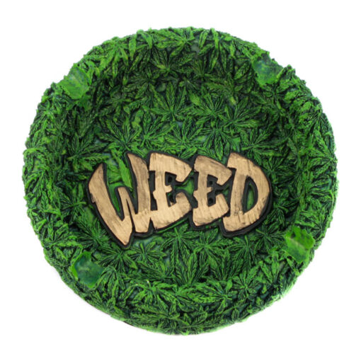 Resin Ashtray Weed 13cm