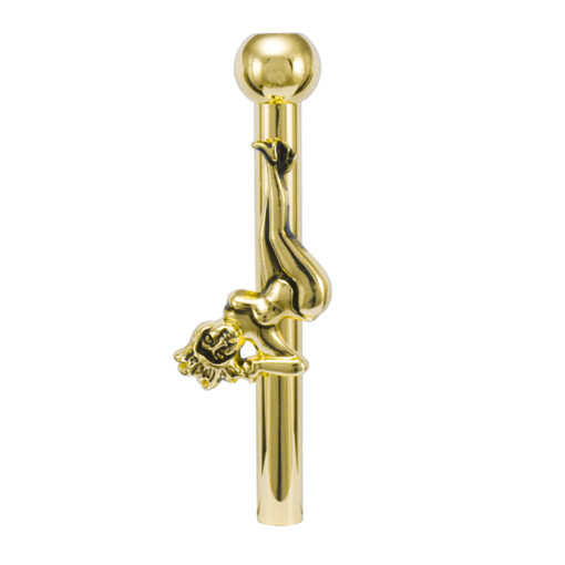 Gold Metal Sniffer Pole Dancer Girl 6cm