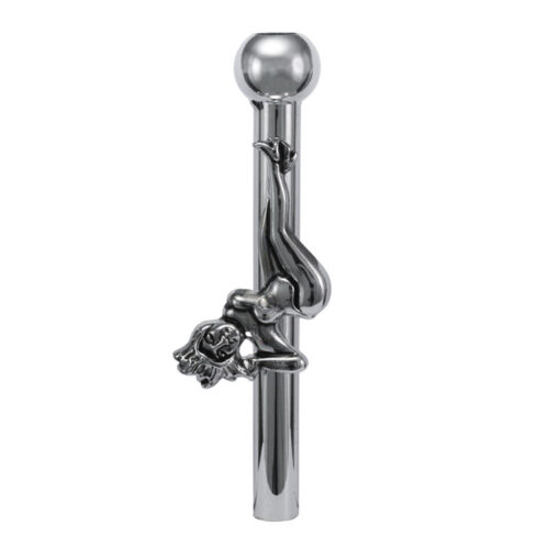Silver Metal Sniffer Pole Dancer Girl 6cm