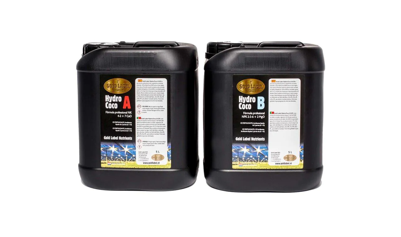 Gold Label Hydro/Coco A&B 5L – Professionelle Nährstoffbasis für Kokospflanzen