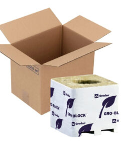 Grodan GRO-Block Improved 4 75 x 75 x 65mm Hole Mid 40mm Box 384pcs
