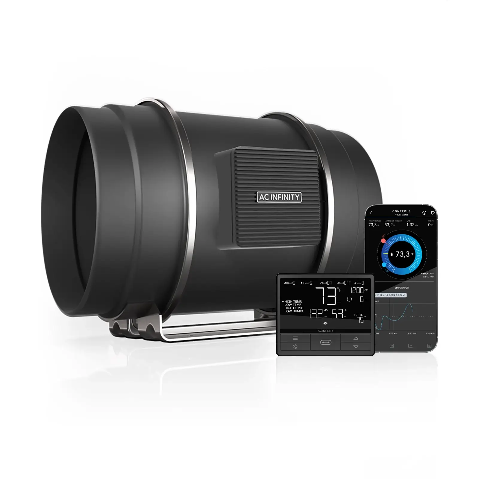 AC Infinity CLOUDLINE PRO T8 – 200 mm EC-Rohrventilator mit Smart Controller