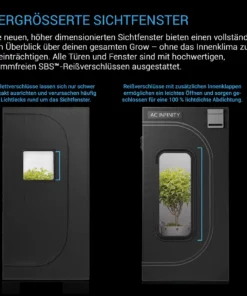 AC Infinity CLOUDLAB 866 – Premium Growbox 150 × 150 × 200 cm mit 2000D Diamond-Mylar – Bild 5