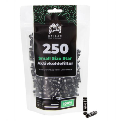 Kailar Star Aktivkohlefilter 6 mm Black – 250 Stück